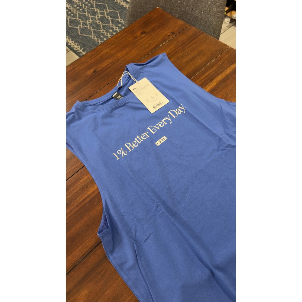 LSKD 1% Better FLXCotton Training Tank Power Cobalt Blue XL MTNK01044 NEW NWT - Picture 5 of 16